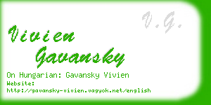 vivien gavansky business card